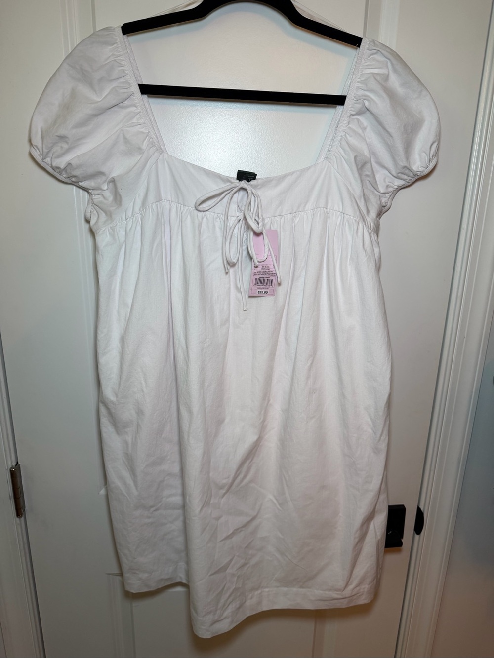 White Cotton Baby Doll dress - Women fall dress